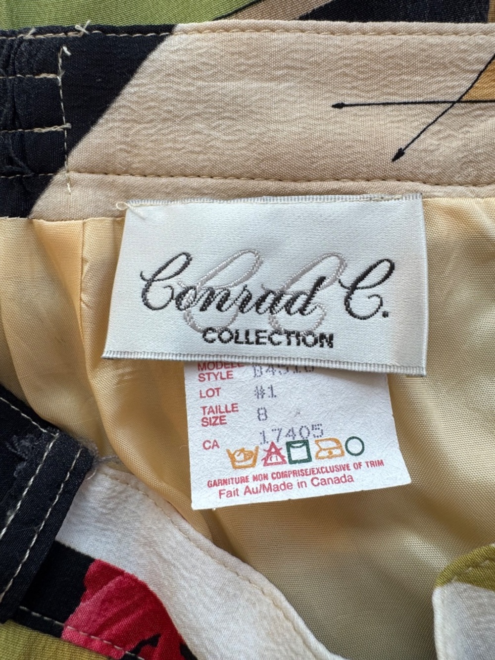 Vintage Conrad C Collection Abstract Print Maxi Skirt - Picture 9 of 10